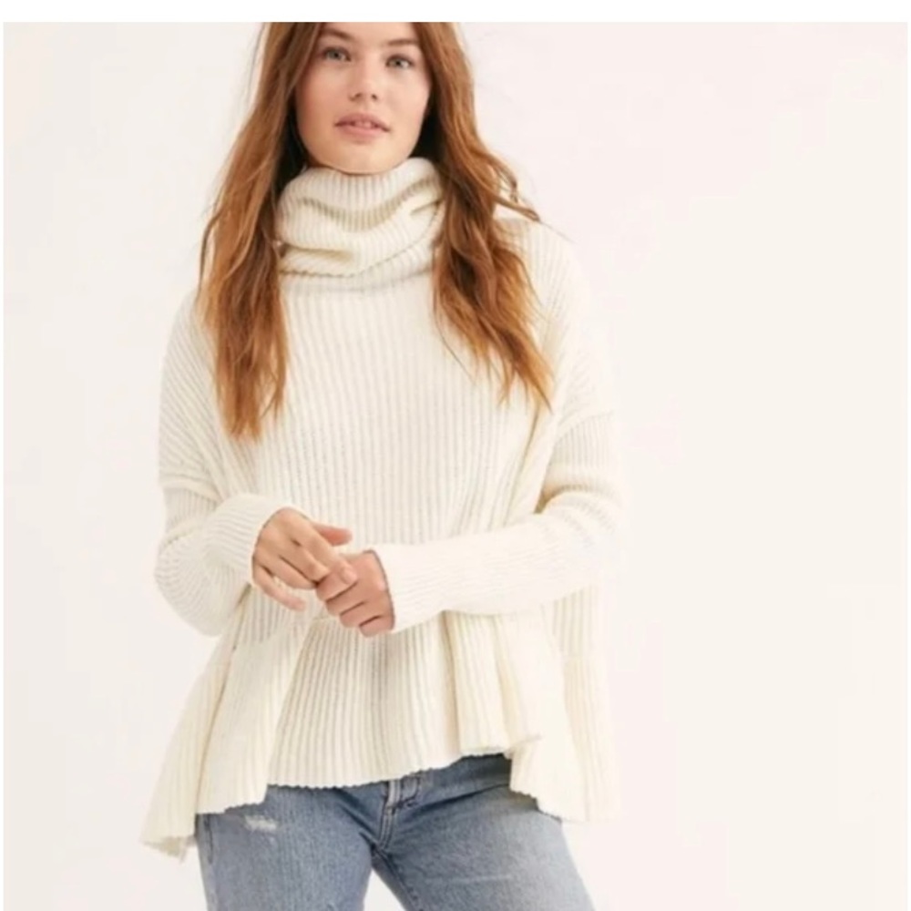 Free People Turtleneck Knit Sweater